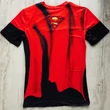 Superman fekete-piros Rashguard rövid újjas-XS