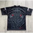 Férfi technikai póló (rashguard) - majmos mintával - fekete pólón