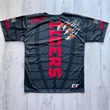 Férfi technikai póló (rashguard) - Tigrises mintával - fekete pólón