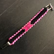 Paracord karkötő - Pink, fekete - Dobós mintával