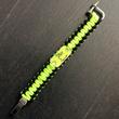 Paracord karkötő - Neonzöld, fekete - Új dobós mintával
