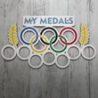 Fali Éremakasztó Fából - MY MEDALS (38 x 21cm)