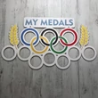 Fali Éremakasztó Fából - MY MEDALS (50 x 28cm)