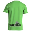 Gyerek póló - Wrestling fekete dobós mintával - zöld pólón