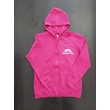 Női kapucnis, cipzáros pulóver, új wrestling mintával, pink-fehér