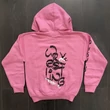 Felnőtt és gyerek kapucnis pulóver, wrestling fanatic-pink
