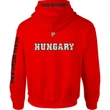 Felnőtt és gyerek kapucnis pulóver - HUNGARY-piros
