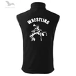 Férfi softshell mellény, wrestling dobós mintával