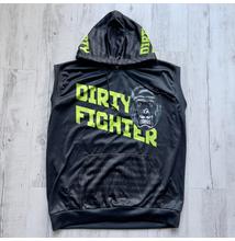 Férfi vastag mellény (rashguard) - majmos mintával - fekete mellényen