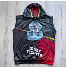 Férfi vastag mellény (rashguard) - kígyós mintával - fekete mellényen