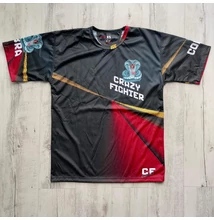 Férfi technikai póló (rashguard) - kígyós mintával - fekete pólón