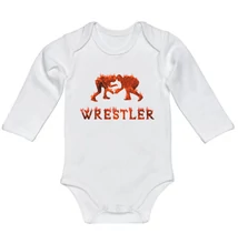 Baba-body, hosszú ujjas, pamut tüzes WRESTLING felirattal