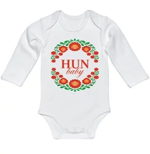 Baba-body, hosszú ujjas, pamut fehér-HUN Baby Baba-body, hosszú ujjas, pamut fehér-HUN Baby