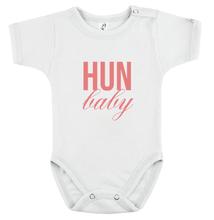 Baba-body, pamut fehér - HUN Baby - rózsaszín mintával - KÜLÖNBÖZŐ UJJHOSSZÚSÁGBAN