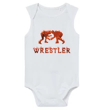 Baba-body, ujjatlan pamut tüzes WRESTLING felirattal