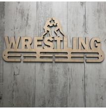 Fali Éremakasztó Fából - WRESTLING - 2 soros bézs (49x22cm)