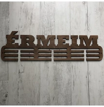 Fali Éremakasztó Fából - ÉRMEIM - 3 soros világosbarna (15x50cm)