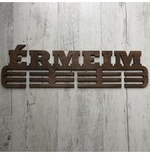 Fali Éremakasztó Fából - ÉRMEIM - 3 soros világosbarna (15x50cm)