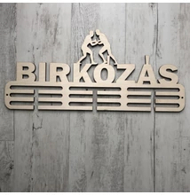 Fali Éremakasztó Fából - BIRKÓZÁS - 3 soros bézs (50x23cm)