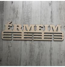 Fali Éremakasztó Fából - ÉRMEIM - 3 soros bézs (15x50cm)