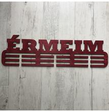 Fali Éremakasztó Fából - ÉRMEIM - 3 soros bordó (15x50cm)
