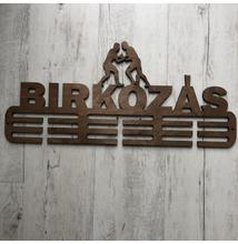 Fali Éremakasztó Fából - BIRKÓZÁS - 3 soros világosbarna (50x23cm)