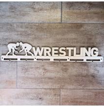Fali Éremakasztó Fából - WRESTLING - egy soros, bézs (65x12cm)