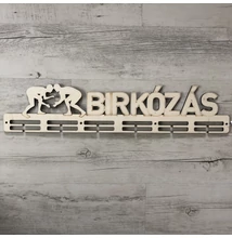 Fali Éremakasztó Fából - BIRKÓZÁS - 2 soros, bézs (65x14cm)