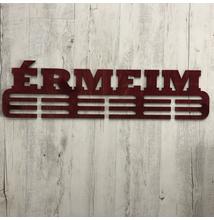 Fali Éremakasztó Fából - ÉRMEIM - 3 soros bordó (70x19cm)