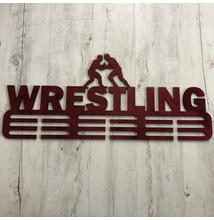 Fali Éremakasztó Fából - WRESTLING 3 soros bordó (70x30cm)