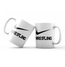 Bögre - Nike Wrestling, fekete mintával - fehér bögrén