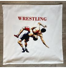 Díszpárna, fehér-wrestling