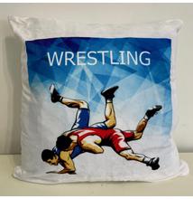 Díszpárna, absztrakt kék-wrestling