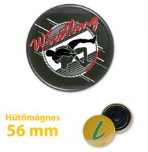 Hűtőmágnes - Wrestling - nagy - szürke-piros(56mm)