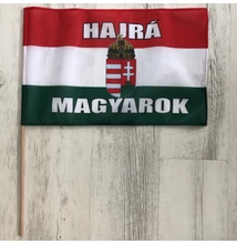 Hajrá magyarok zászló (26x42cm)