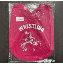 Baba előke (partedli) Wrestling ezüst- pink előkén