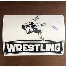 Wrestling szőnyeges - kontúr matrica - fekete