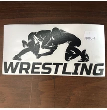 Wrestling kontúr matrica autóra 20cm - fekete