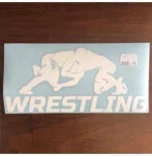 Wrestling kontúr matrica autóra 20cm - fehér