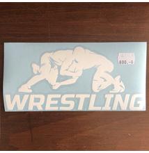 Wrestling kontúr matrica autóra 20cm - fehér