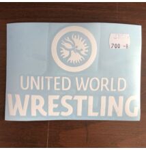 United World Wrestling feliratú kontúr matrica-fehér