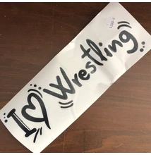 I Love Wrestling - kontúr matrica autóra-fekete 30cm