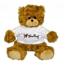 Birkózó maci - I Love Wrestling felirattal
