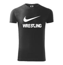 Férfi póló - Wrestling fehér pipával - fekete