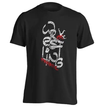 Férfi póló-Wrestling Fanatic-fekete pólón
