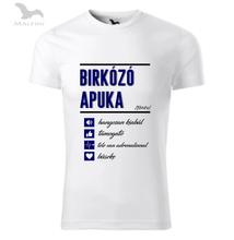 Férfi technikai póló - Birkózó apuka - fehér, kék