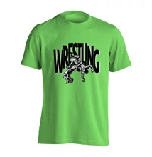 Férfi póló - Wrestling dobós - zöld
