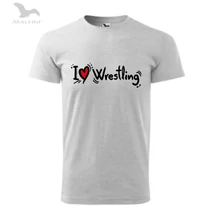 Férfi póló - I Love Wrestling - szürke