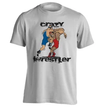 CRAZY WRESTLER feliratú poló-fehér