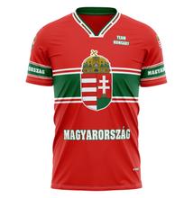 Férfi technikai póló - Magyarország felirattal -piros